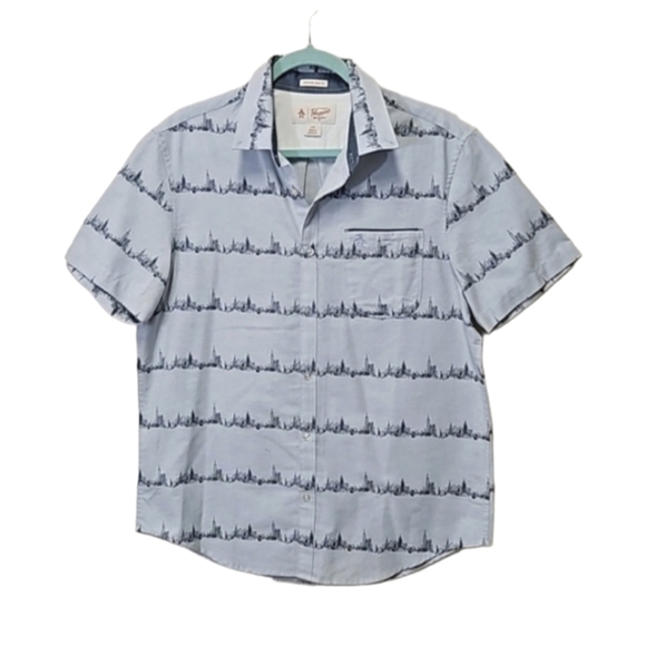 Penguin Heritage slim-fit men's city striped button down shirt size large - Picture 3 of 12